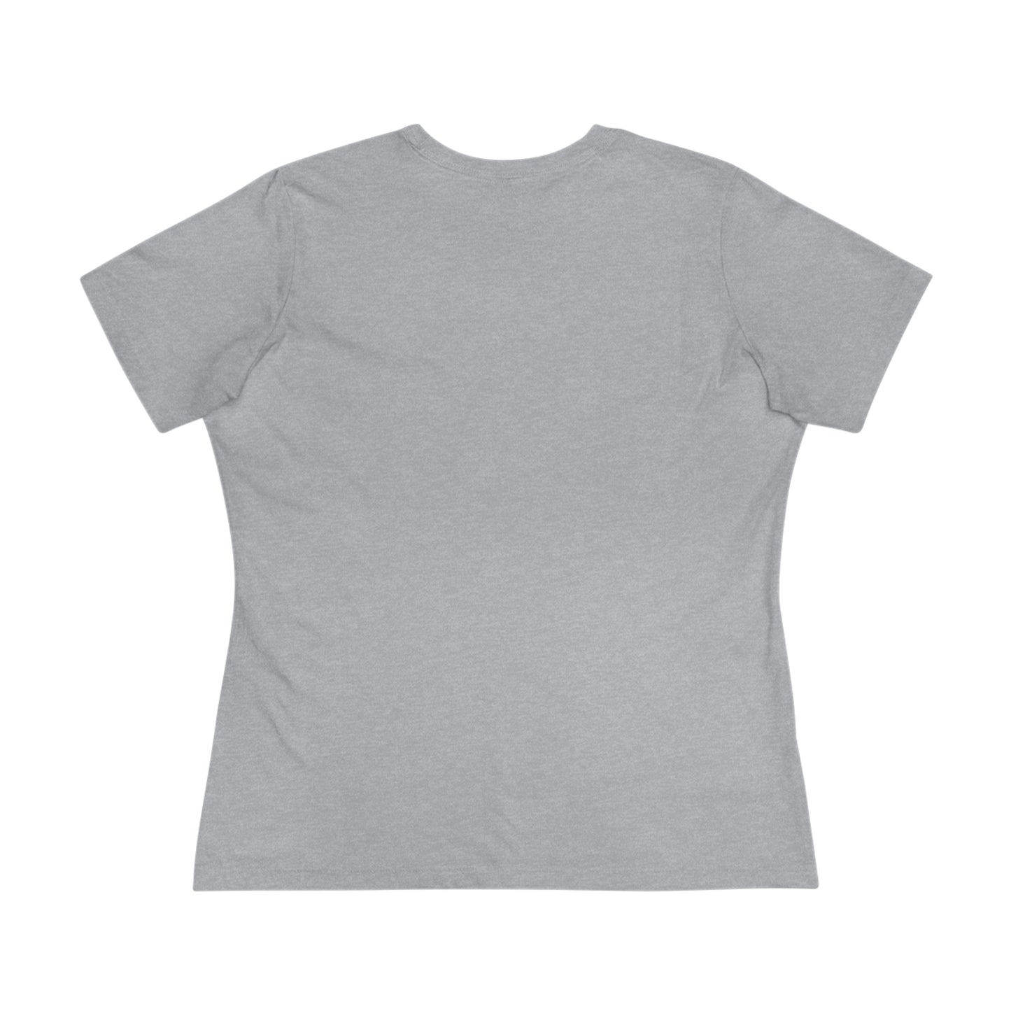 Flat back view of the grey t-shirt