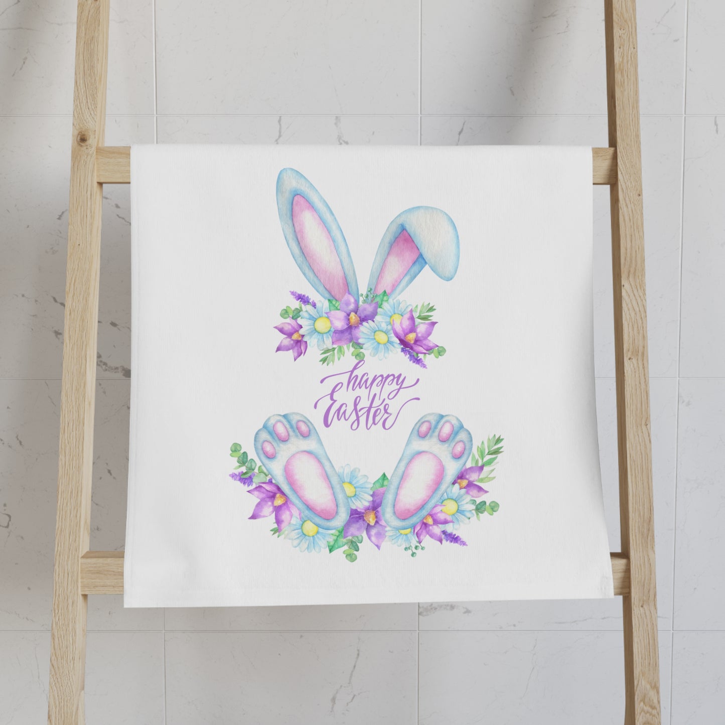 Easter Bunny bathroom hand towel from Printify adds a festive touch to your bathroom.