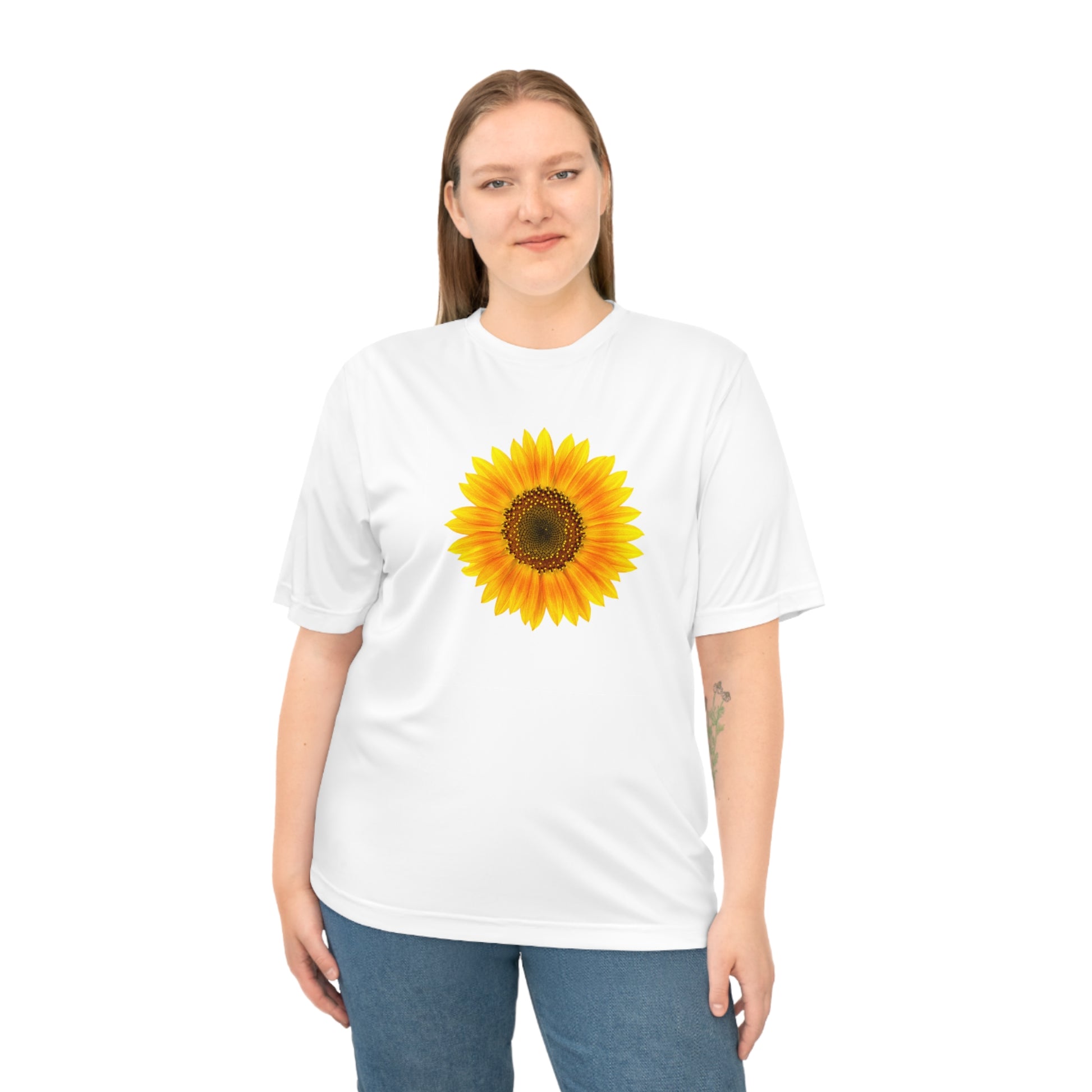 Mock up of a woman wearing the White shirt