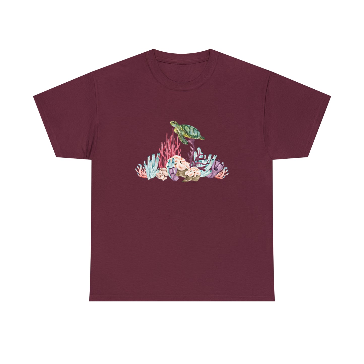 Unisex Turtle T-shirt: 2 Colors; 6 sizes; Cotton; Gildan