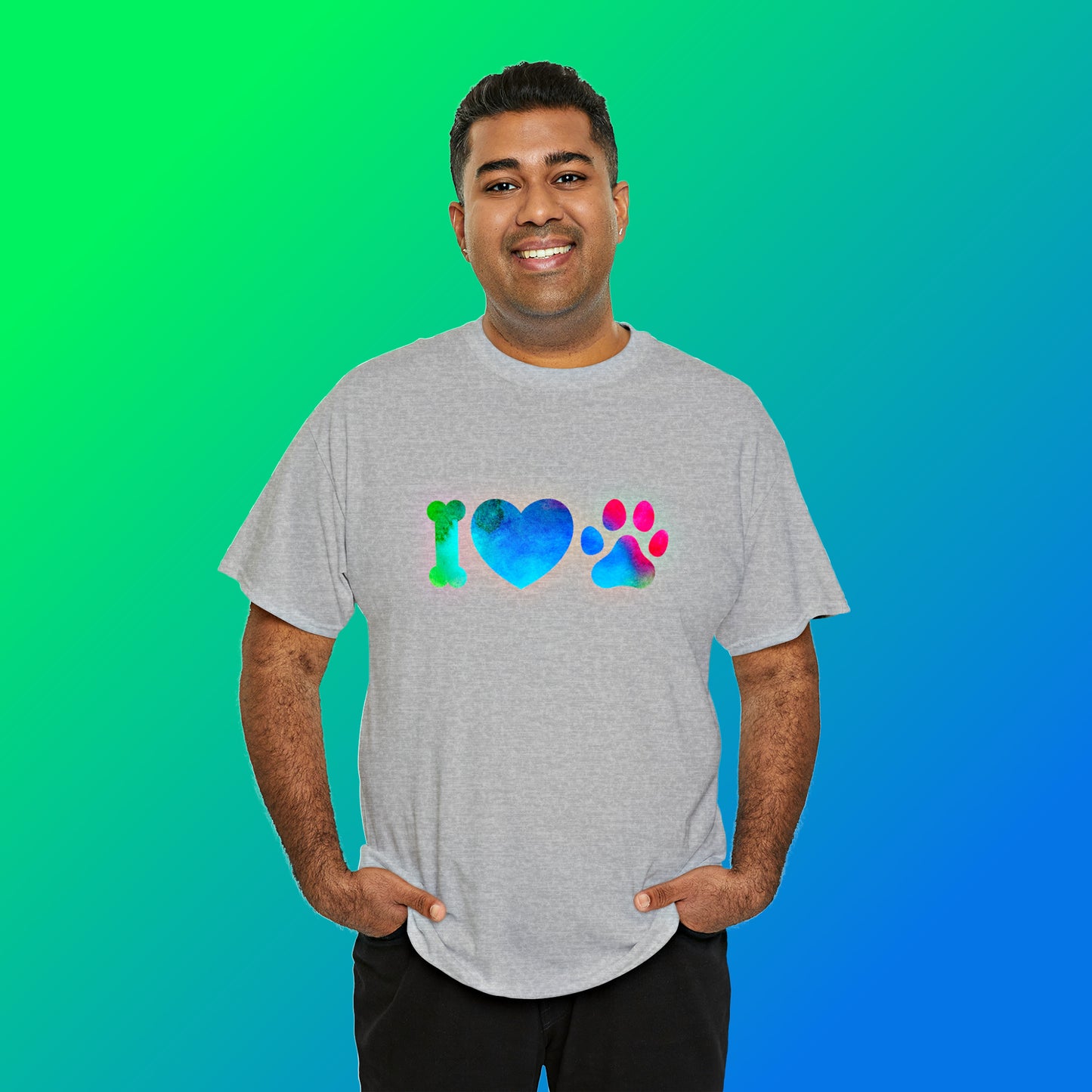Mock up of a happy man wearing our shirt