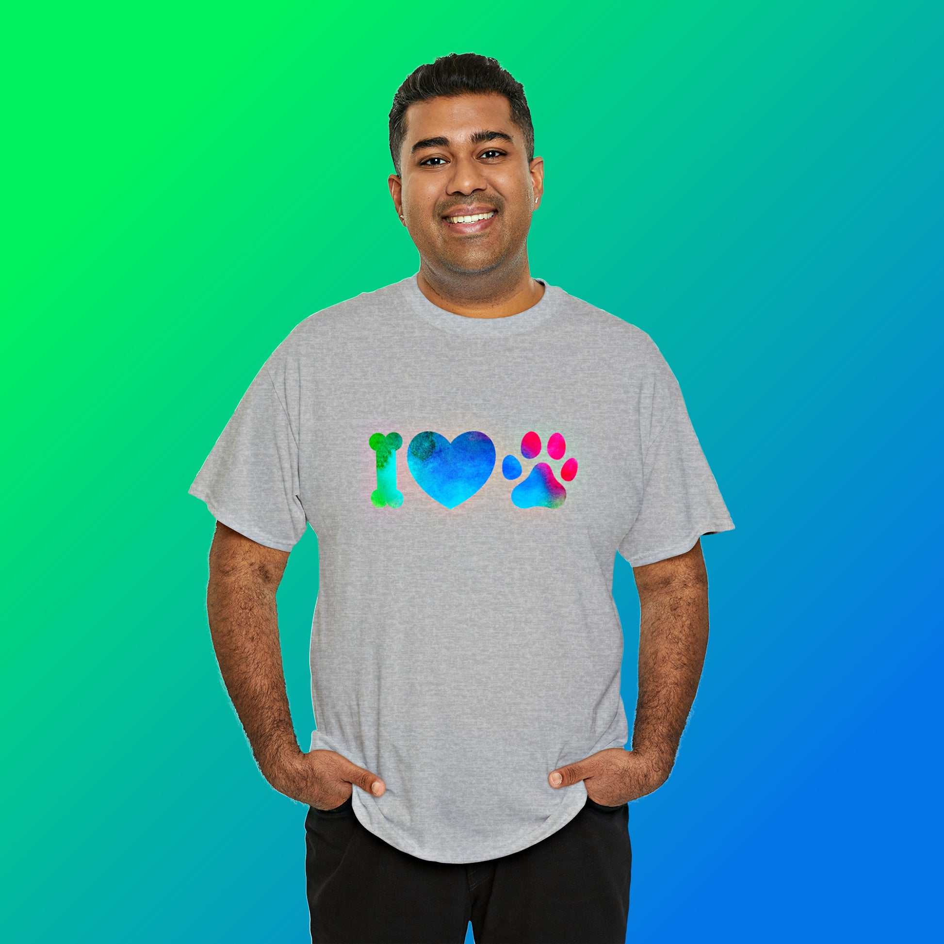 Mock up of a happy man wearing our shirt