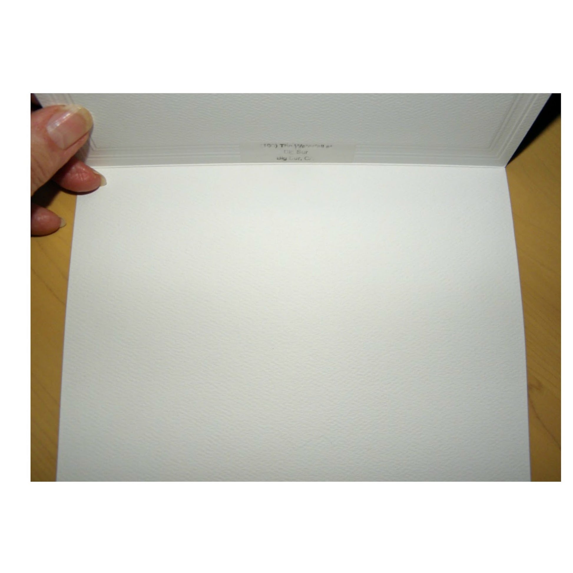 Mock up of the blank inside card