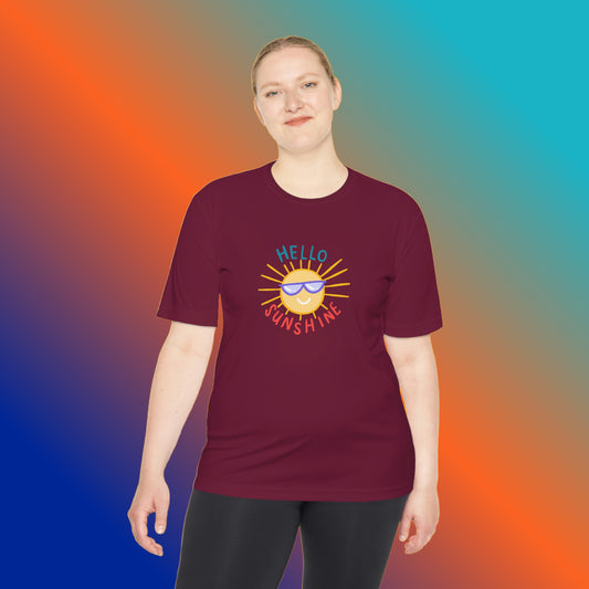Mock up of woman wearing the t-shirt