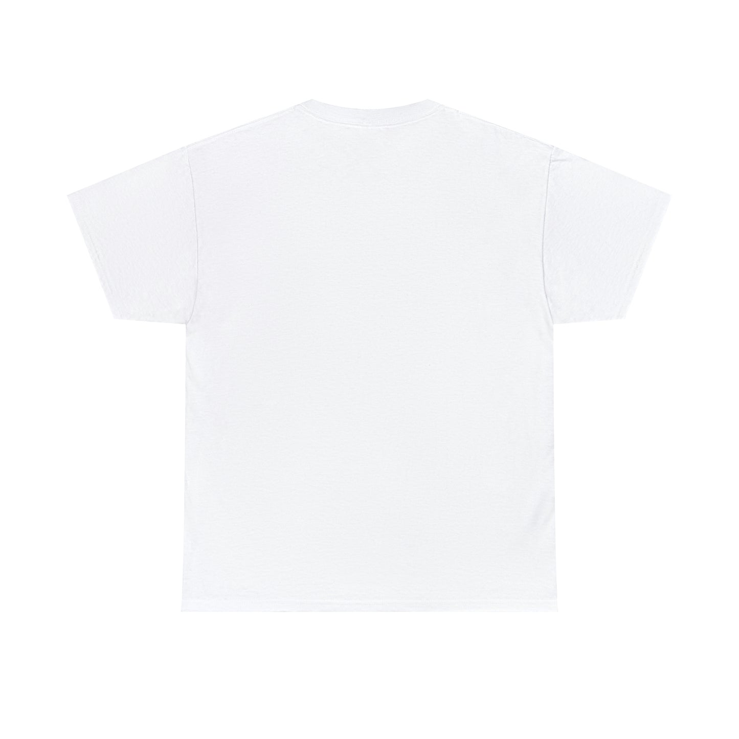 Flat back view of the white t-shirt