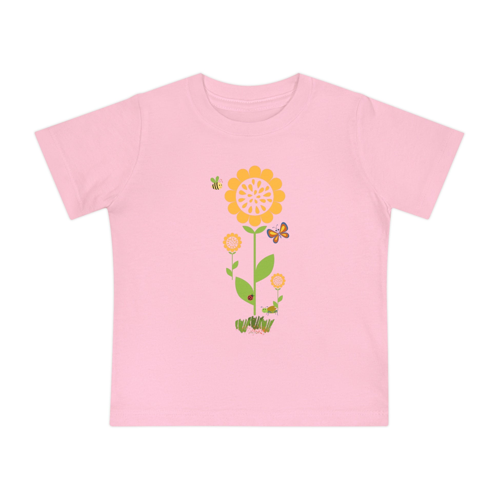 Flat front view of the Pink t-shirt