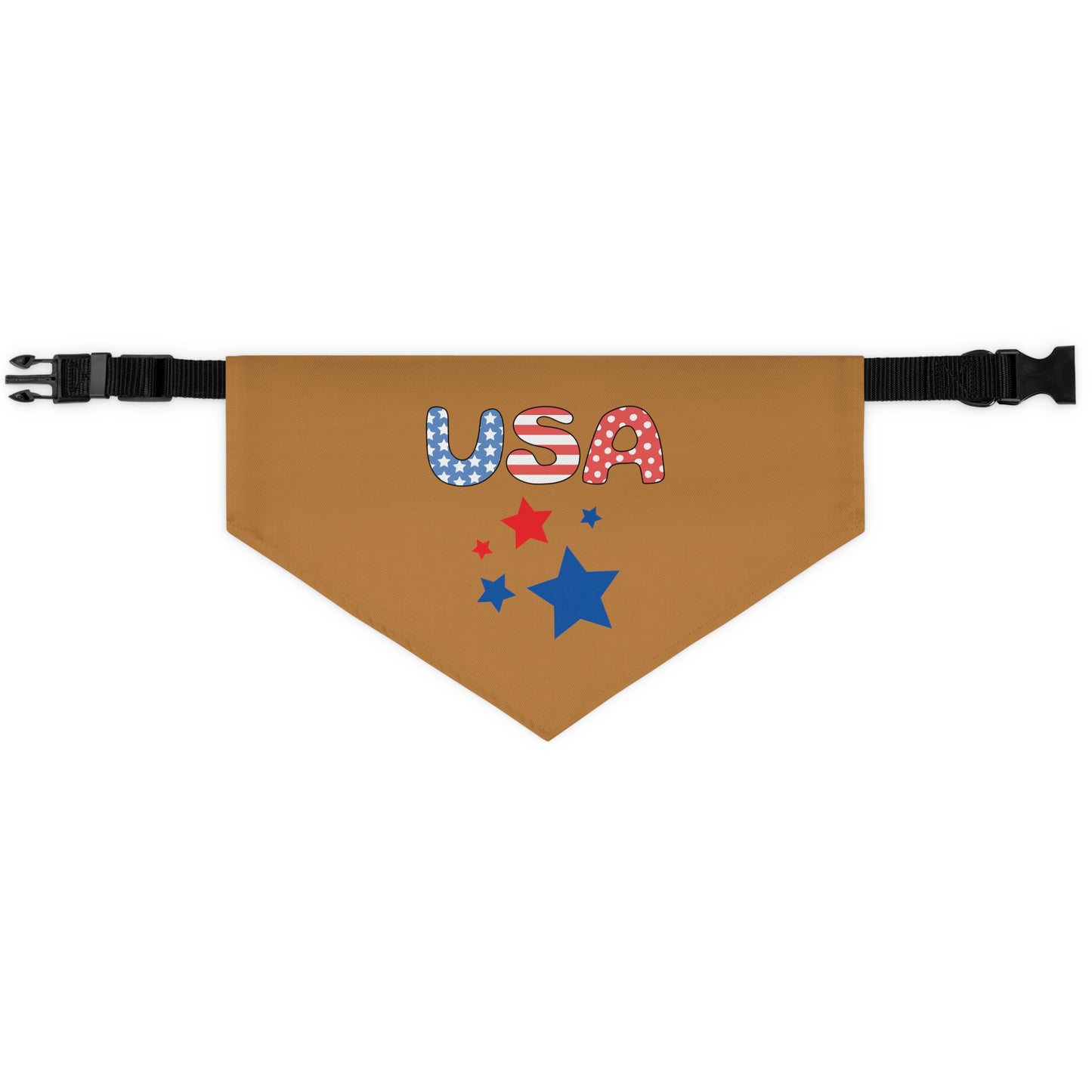 Flat front view of the large bandana collar