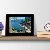 Mock up of Lake-Tahoe Wall Art featuring the Rubicon Hiking Trail 