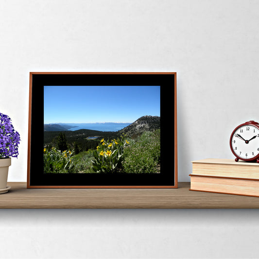 Mock up of Nevada Landscape Photograph featuring Lake Tahoe in the distance