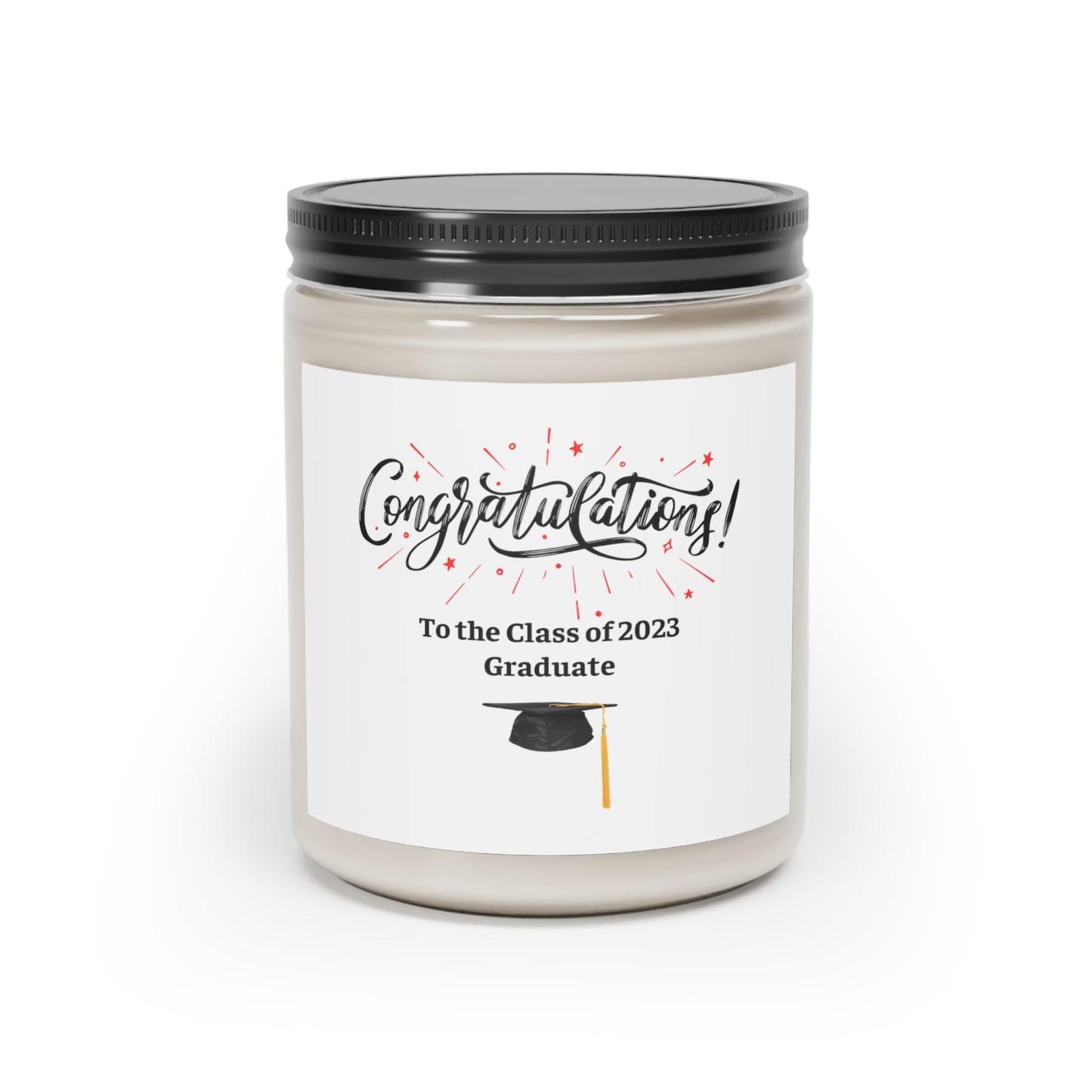 Candle for Graduate: Scented; 9 oz.; Soy wax; Glass jar