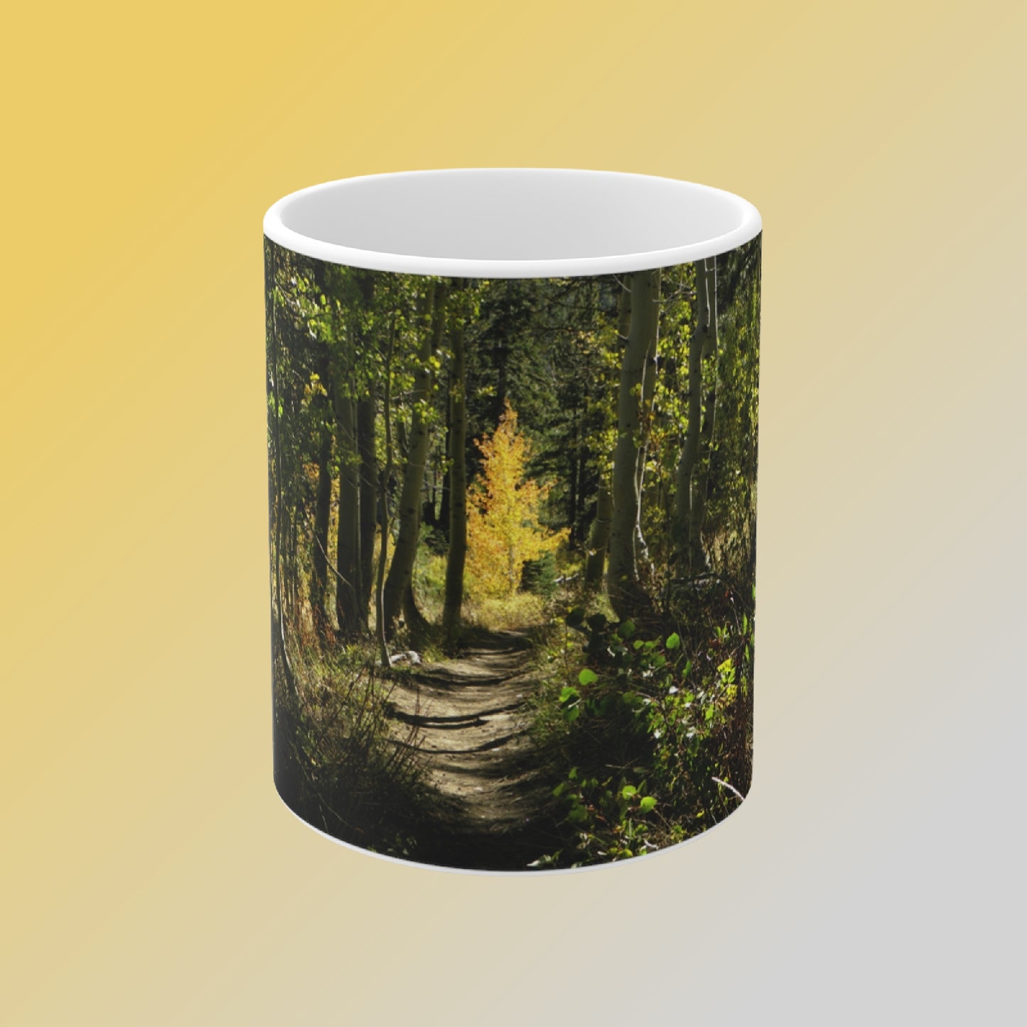 Front view of our Rustic Forest Mug