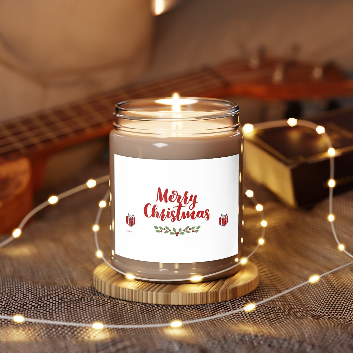 Christmas Candle Gift: Scented; 9 oz. Jar; Soy; 50-60 Hours