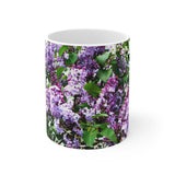 Front view of our Purple Lilacs Mug