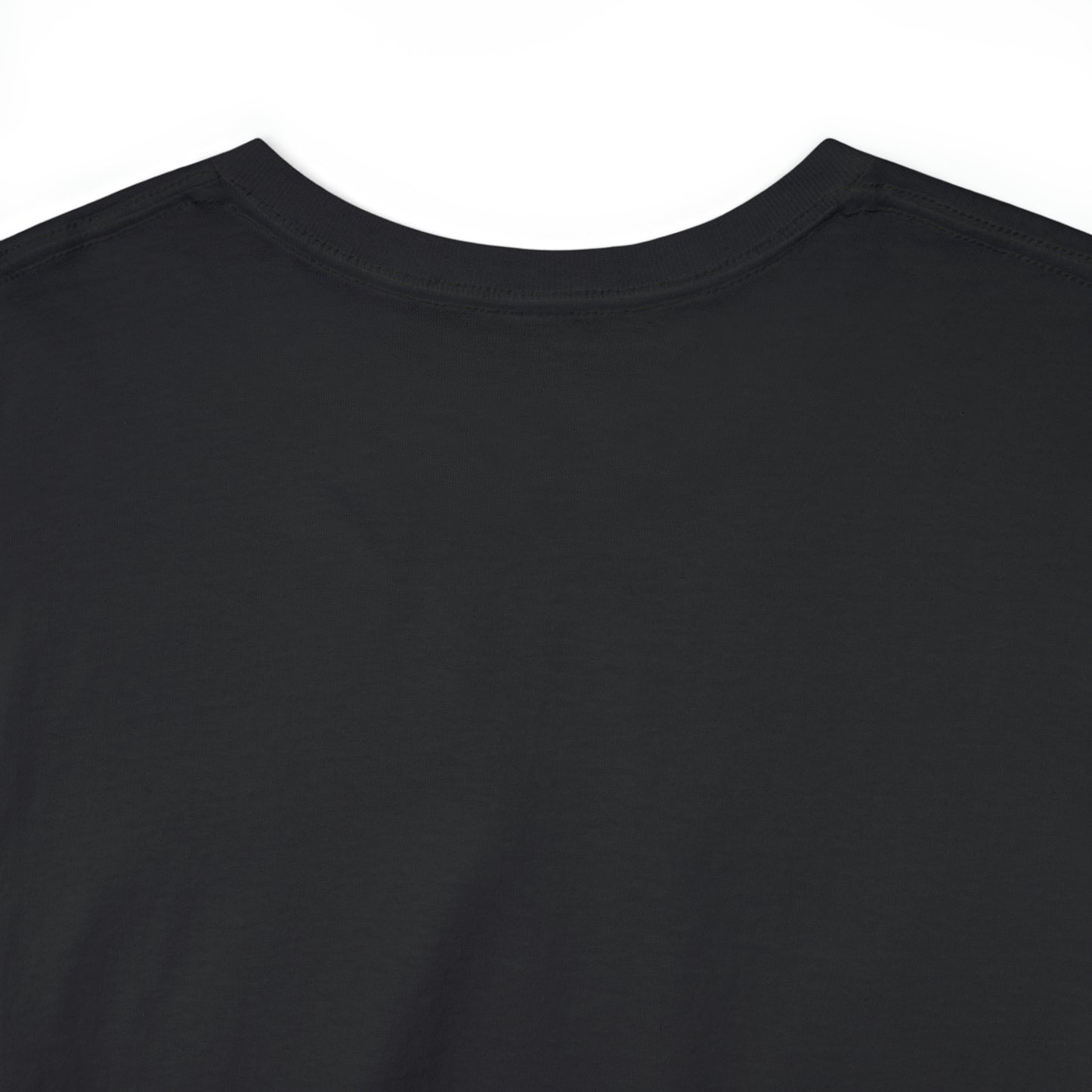 Back crewneck detail on the Black t-shirt