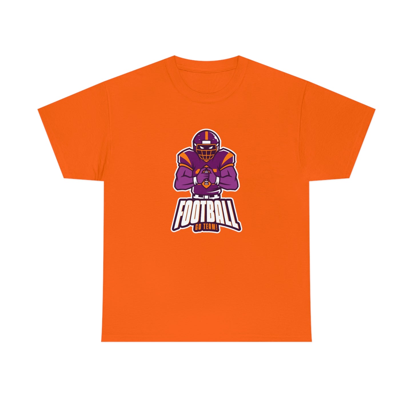 Flat front view of the Orange shirt