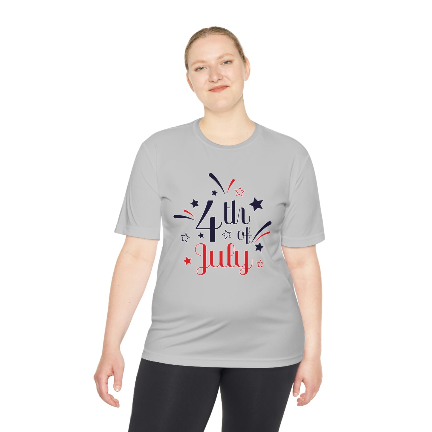 Mock up of a woman wearing the Silver t-shirt