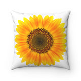 Flat front and back view of our Sunflower Pillow Case