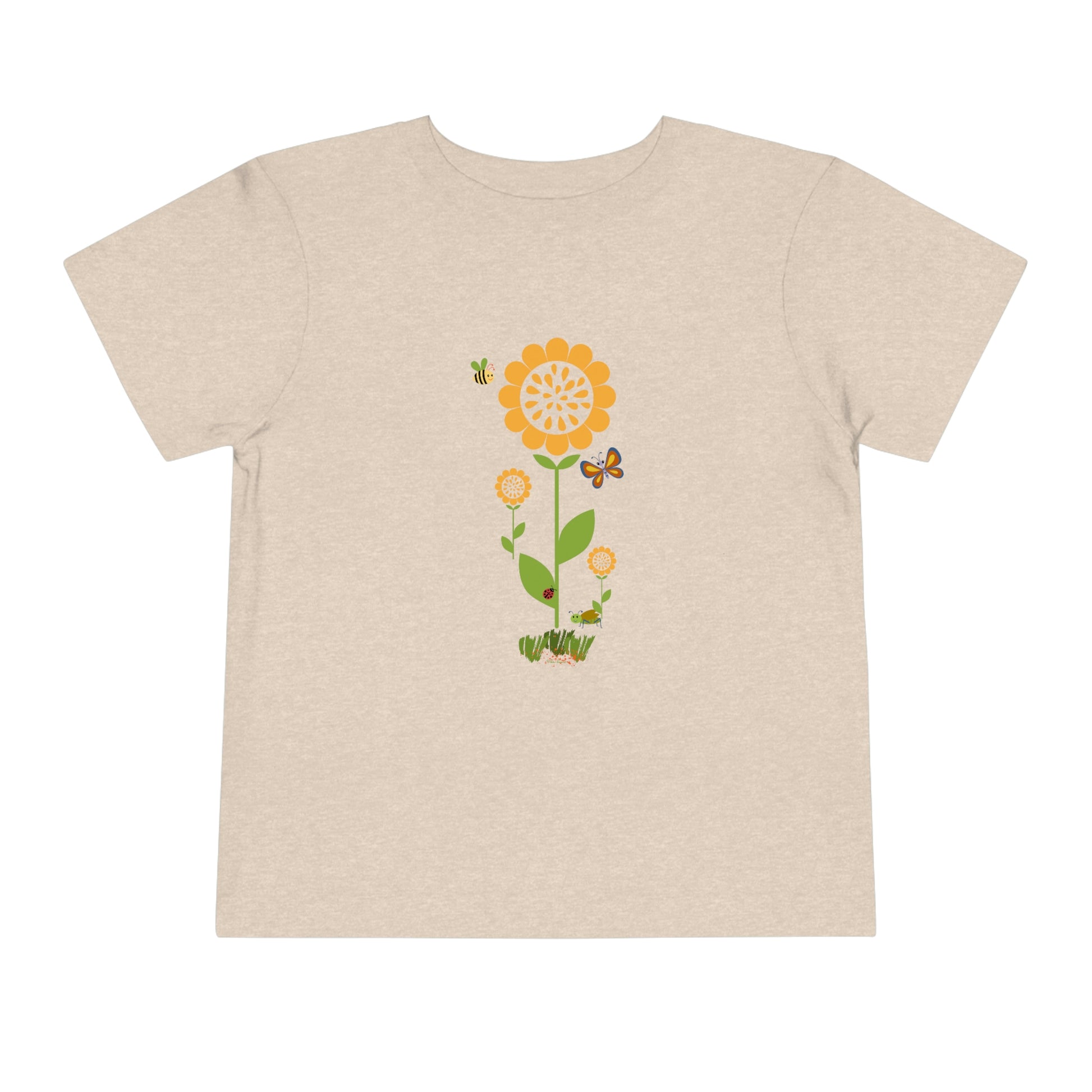 Flat front view of the Heather Dust t-shirt