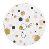Round Mouse Pad: Retro design; 1/4" thick; Circles  & Dots