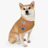 Patriotic Pet-Bandana Collar: 3 sizes; Polyester; Graphics