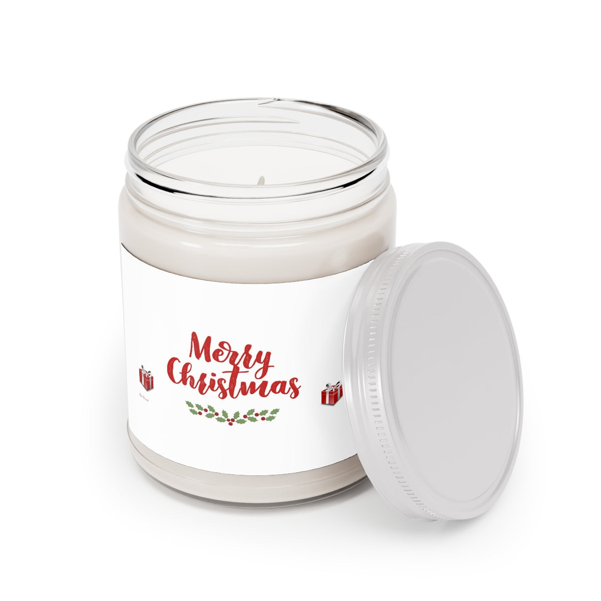 Christmas Candle Gift: Scented; 9 oz. Jar; Soy; 50-60 Hours