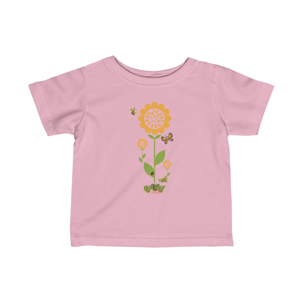 Flat front view of the Pink t-shirt