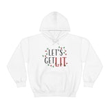 Flat front view of the White hoodie