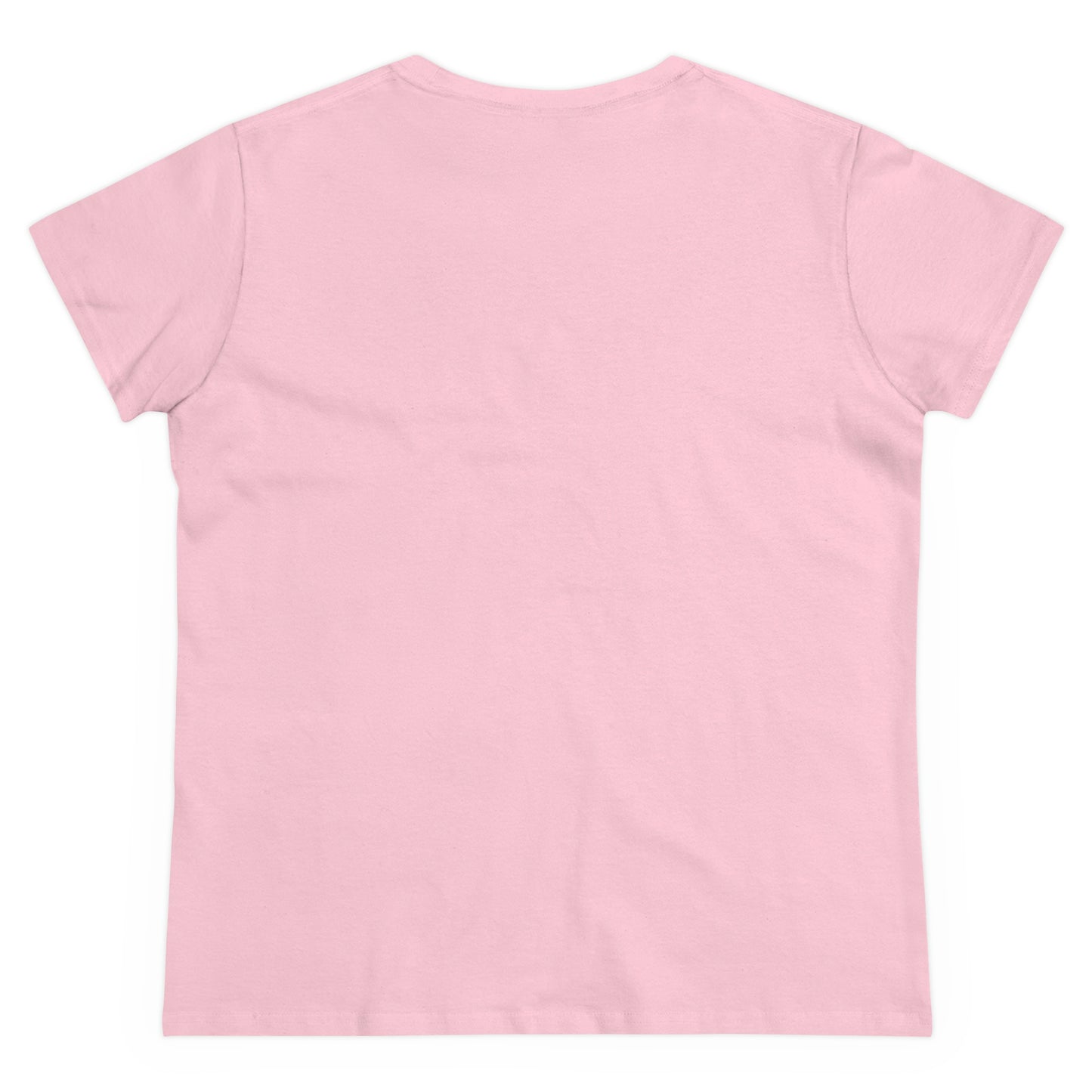 Flat back view of the pink shirt