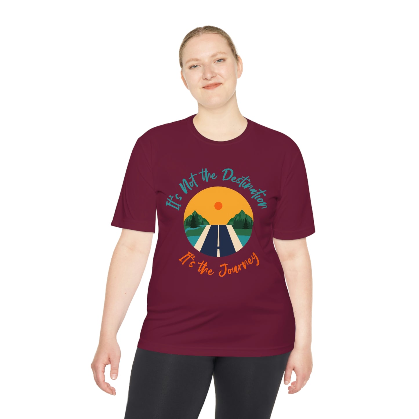 Mock up of the Cardinal t-shirt as worn by a woman