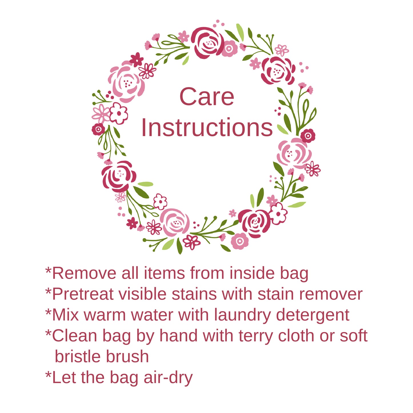 Photo of the Care Instructions