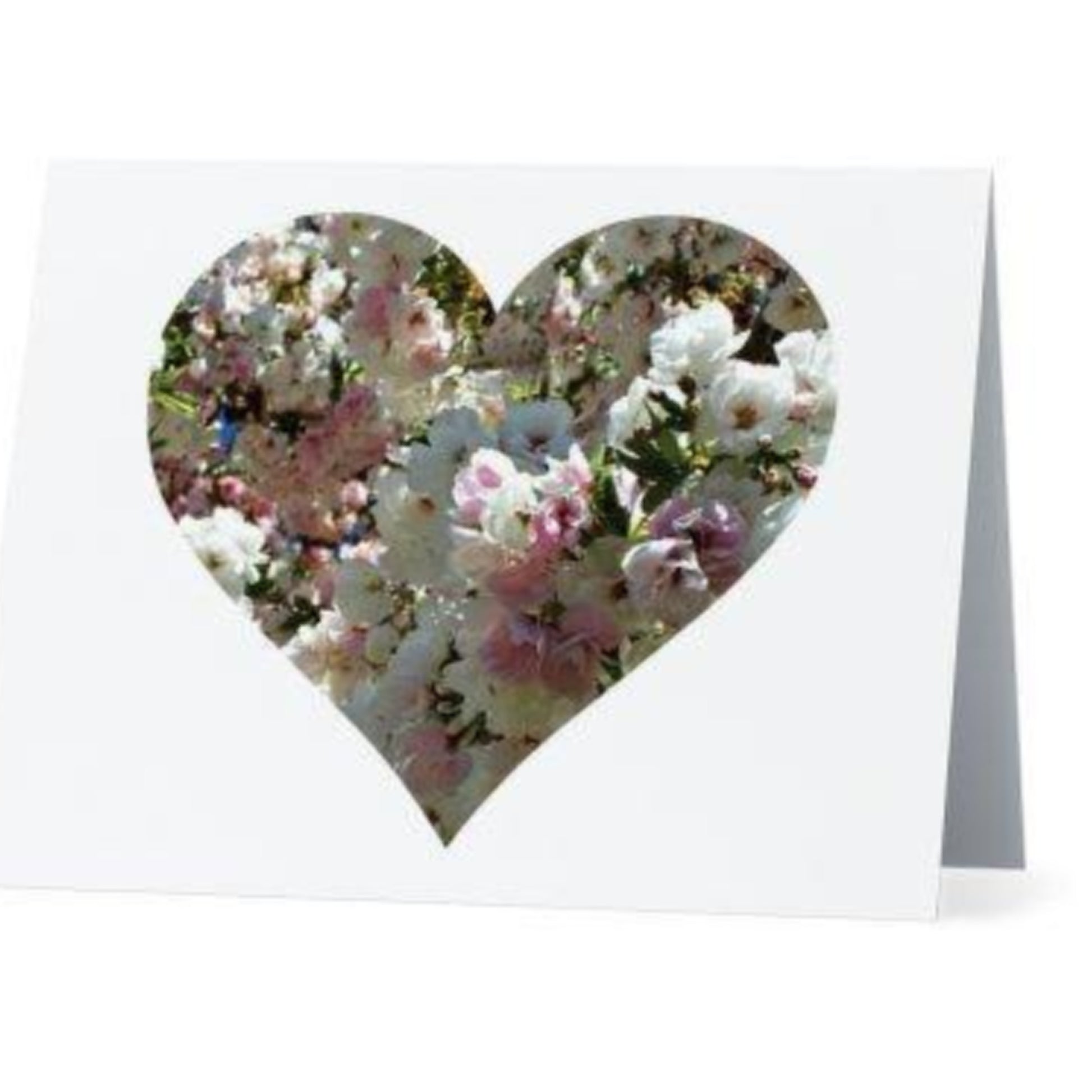 Standing front view of one of our printed Love Note Cards