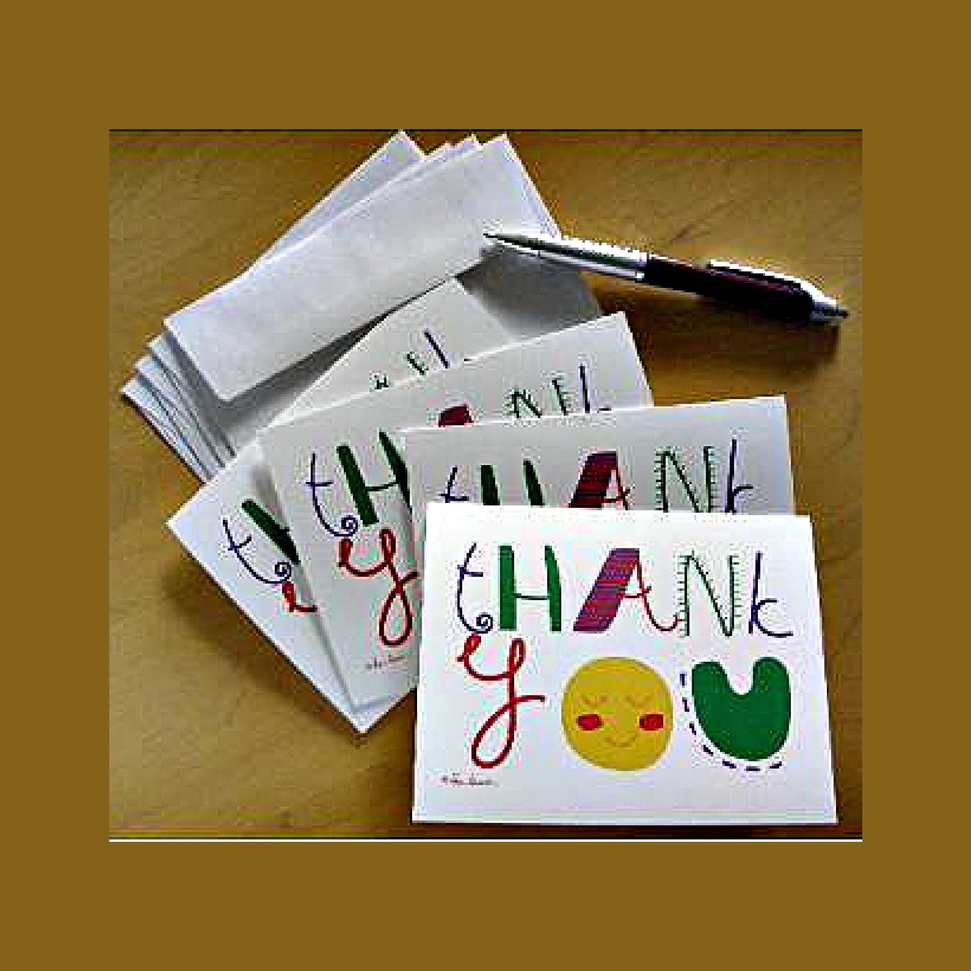 4-piece set of Thank-You Note Cards