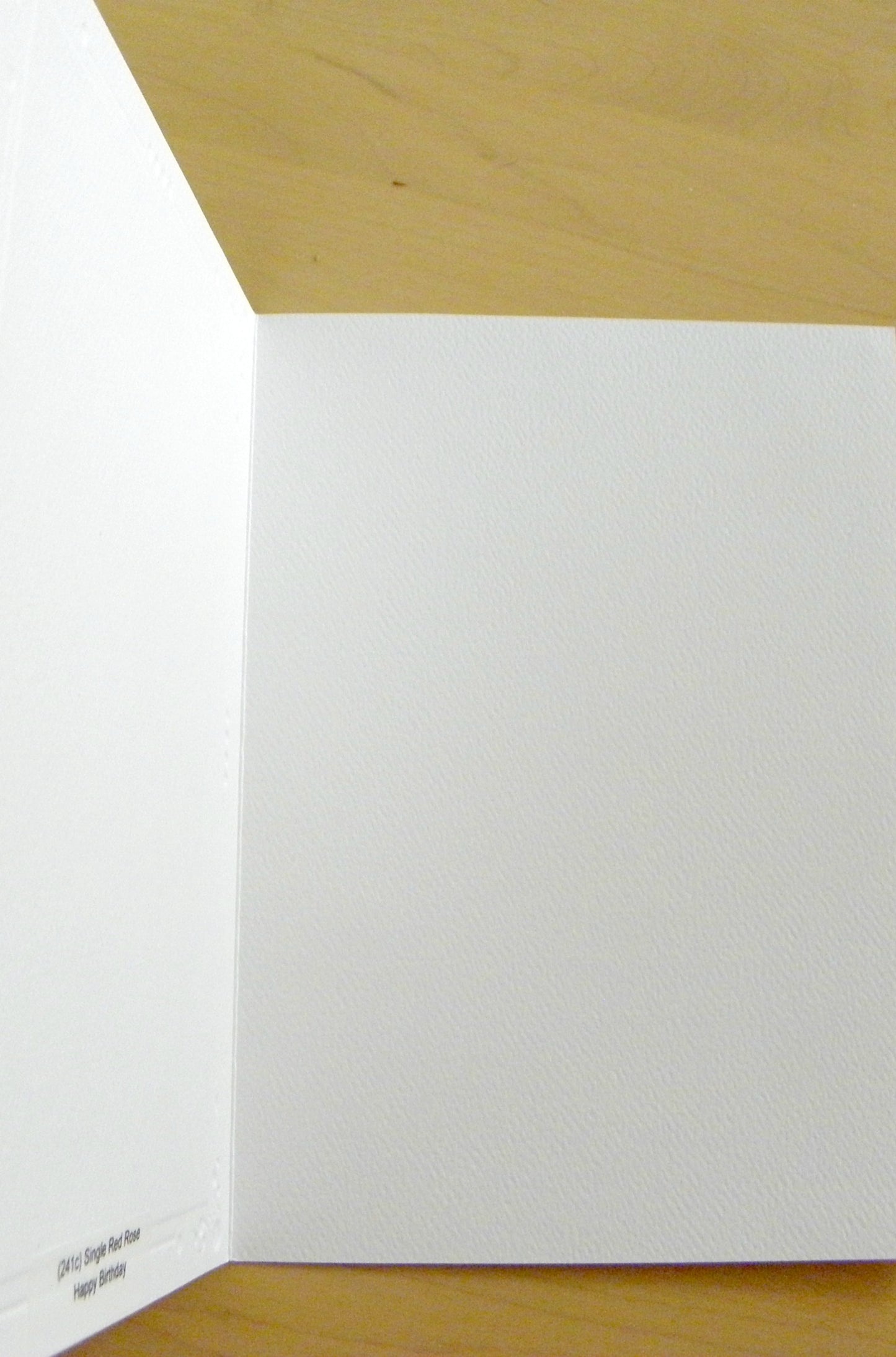 Photo of the inside of the Blank Maid-of-Honor Card