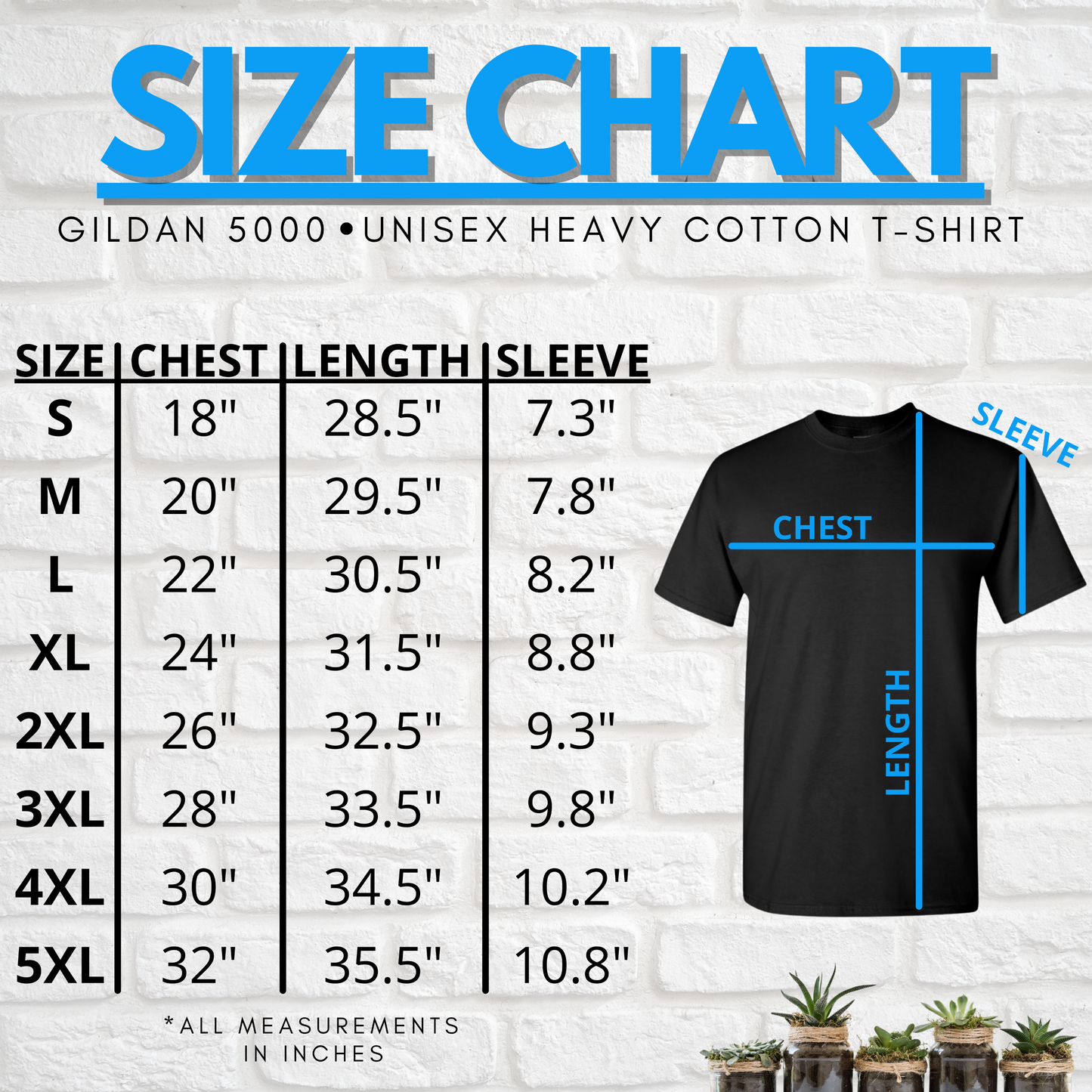 Size chart for this t-shirt