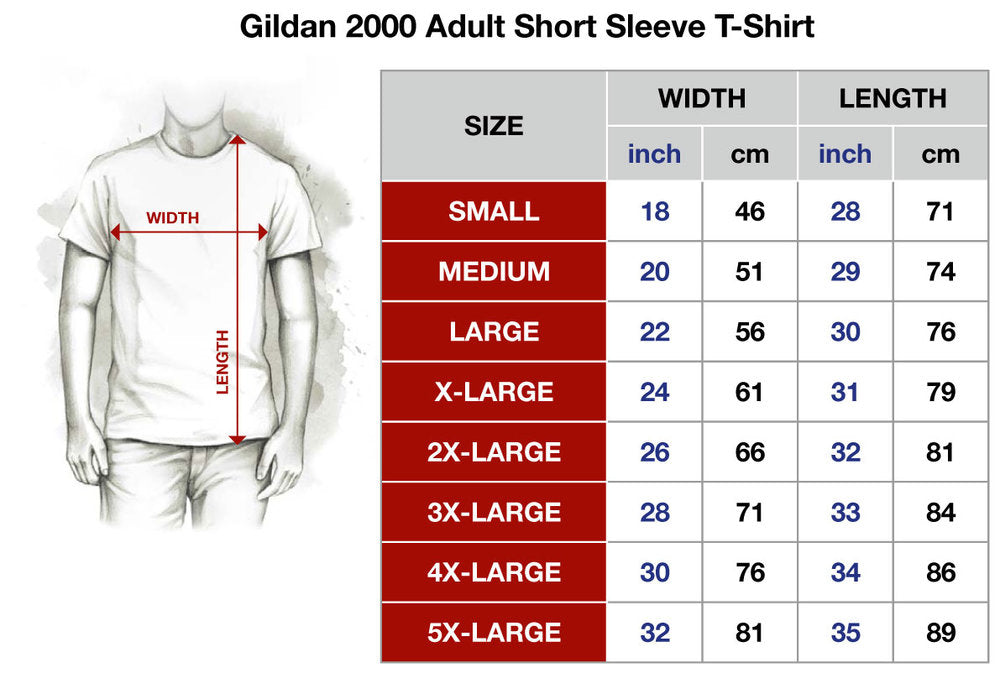 Gildan Size Chart