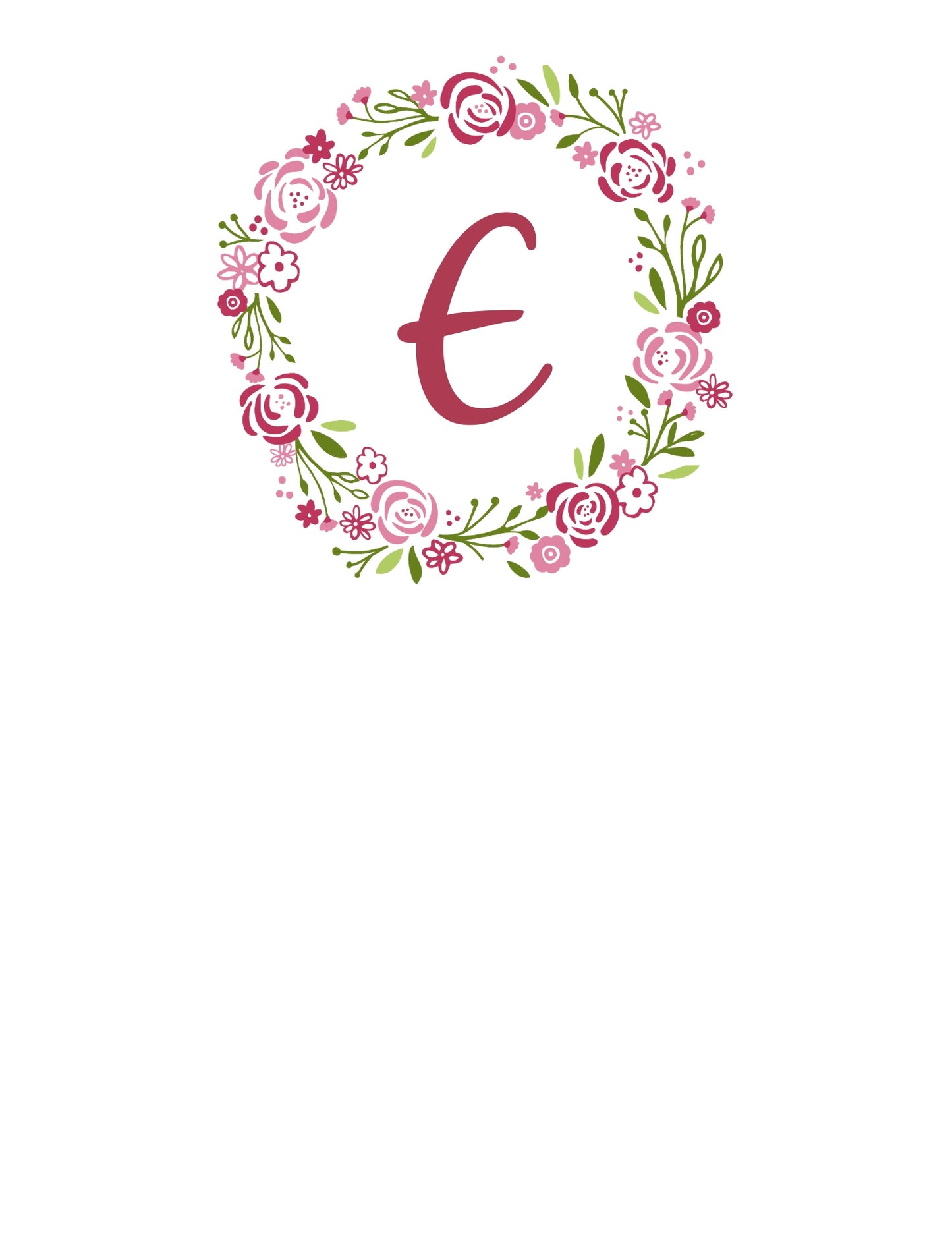 The letter E