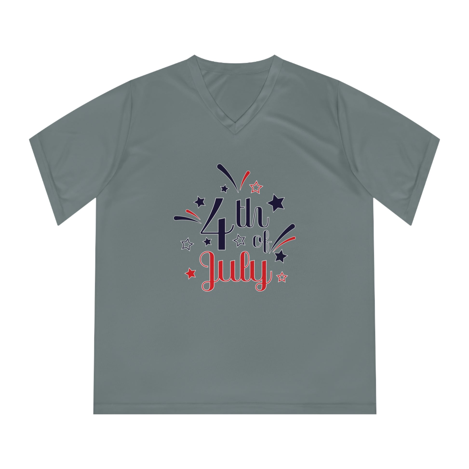 Flat front view of the grey t-shirt
