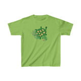 Flat front view of the Lime Green t-shirt