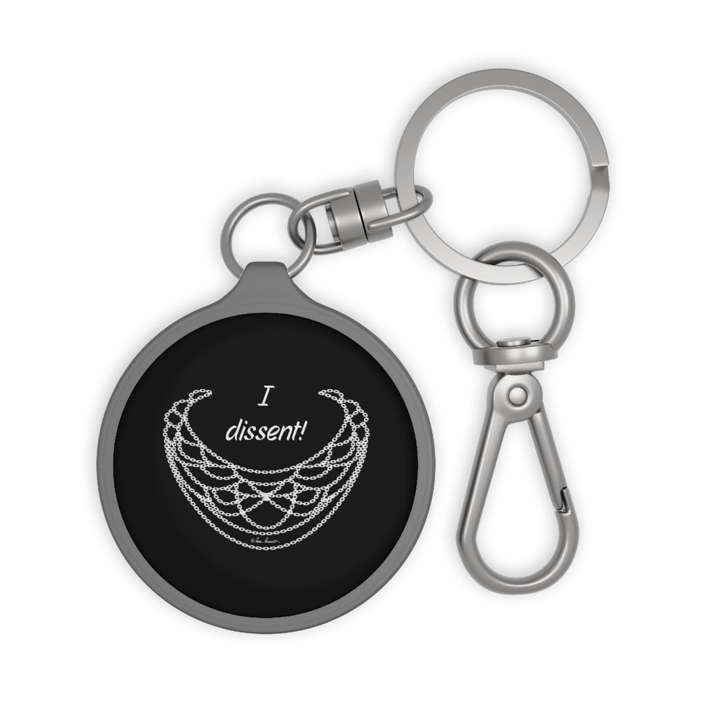 Flat front view of our key ring tag 