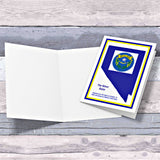 Mock up of 2 of our Nevada Greeting Cards; one is depicting the blank inside; the other showcases the front of the card