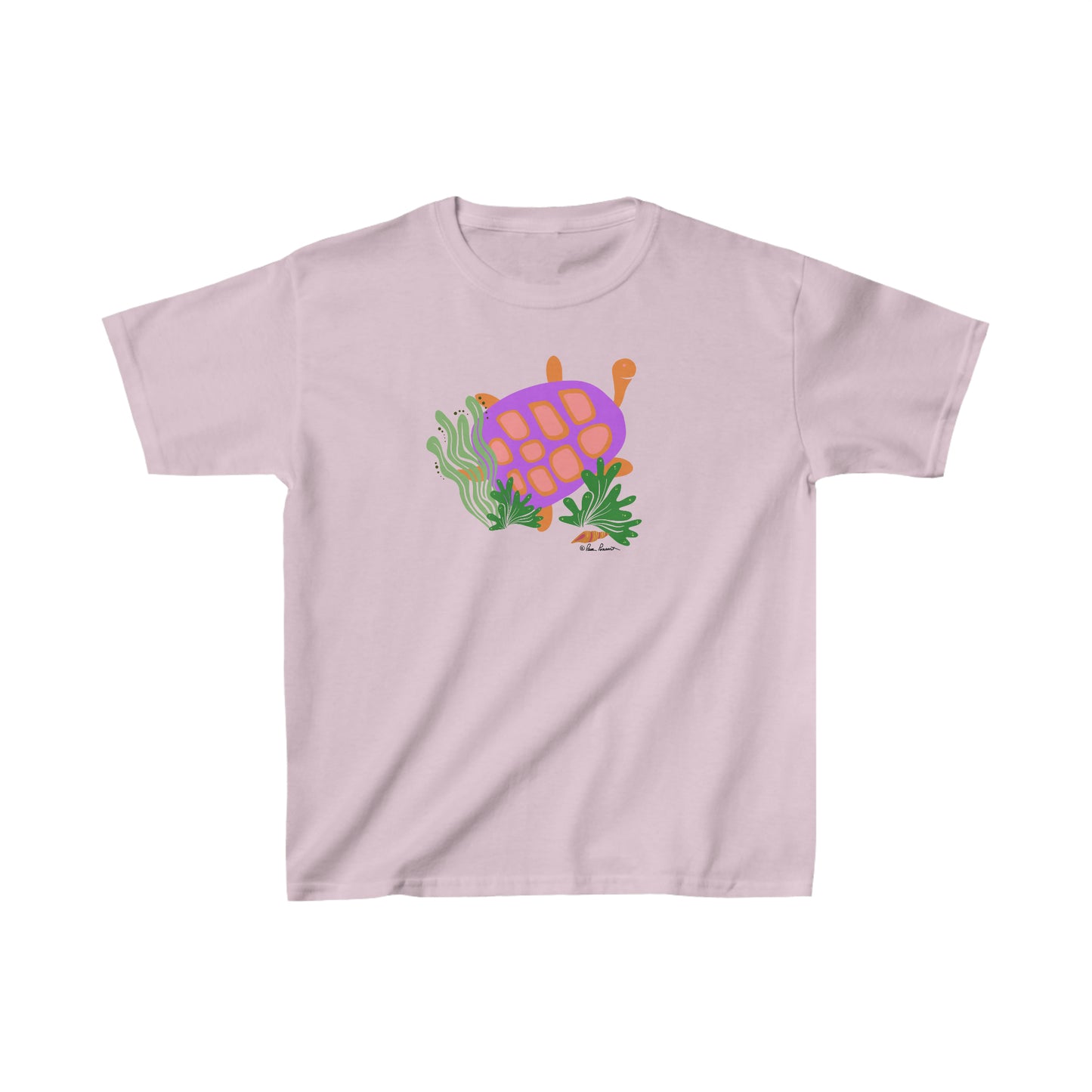 Flat front view of the Pink t-shirt