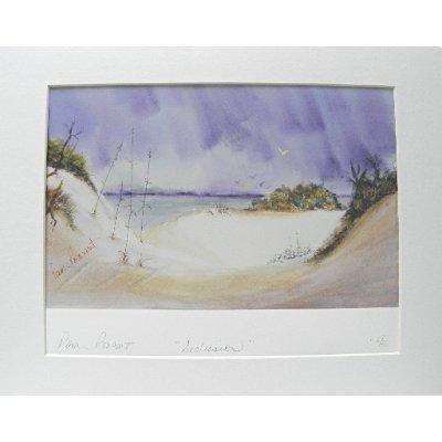 Matted, signed, Beach Décor Print 