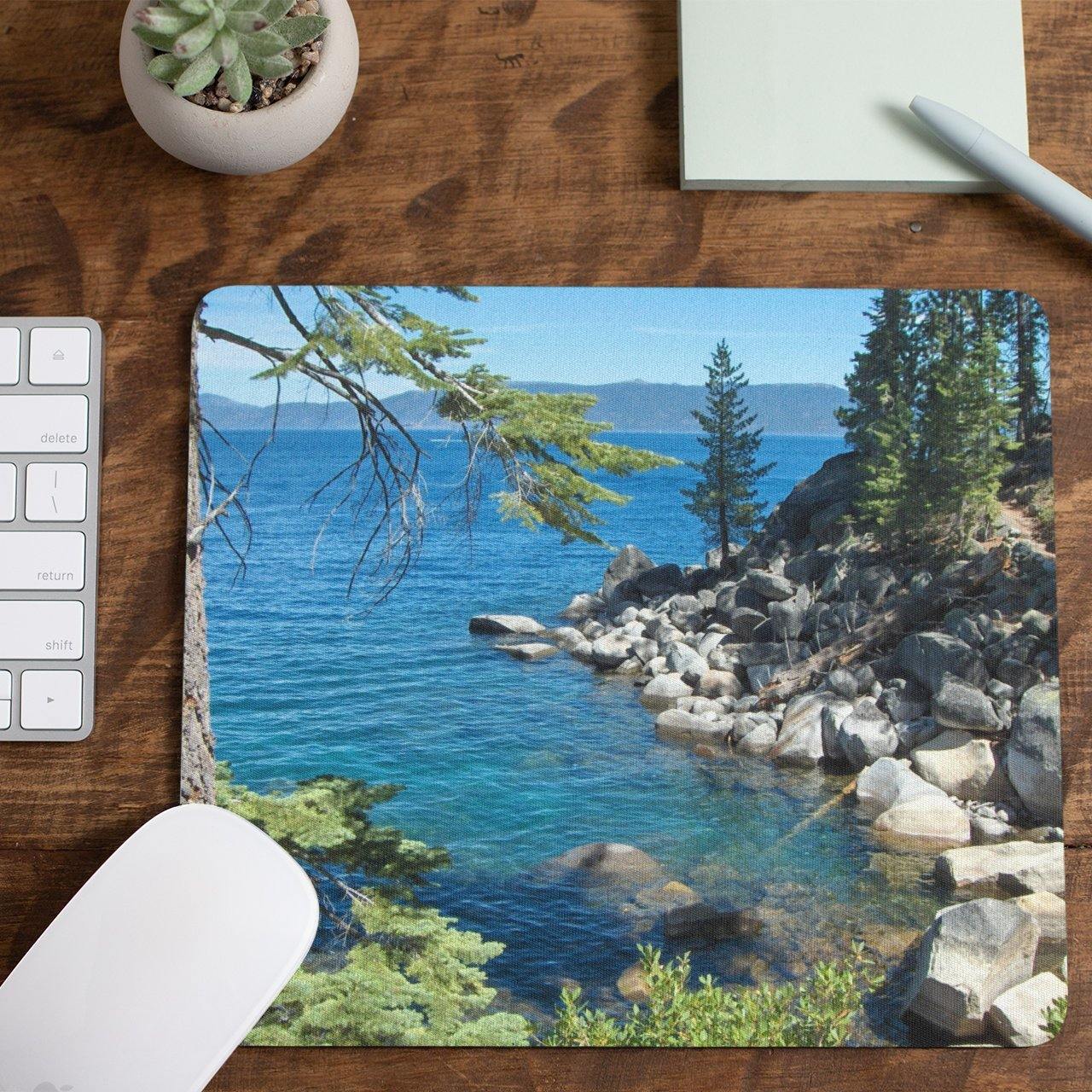 Mock up of our Blue-Tahoe Mouse Pad