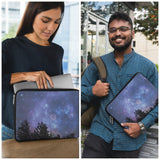 A photo of a woman and a man with our Blue Laptop Sleeve