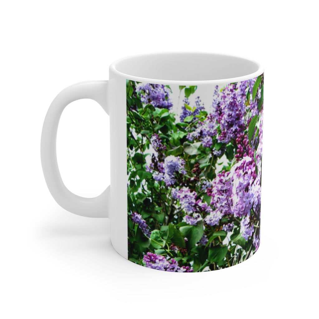 Left side of our Purple Lilacs Mug
