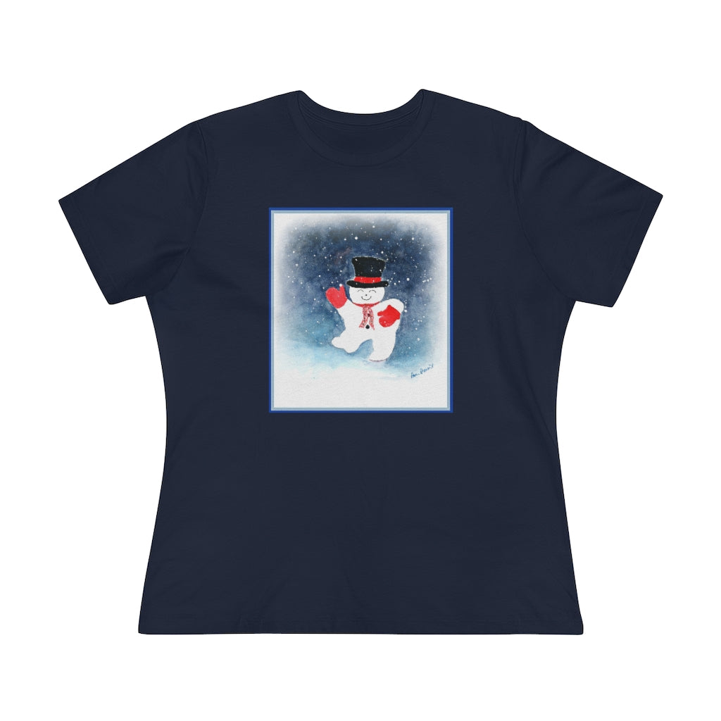 Flat front view of our navy blue t-shirt