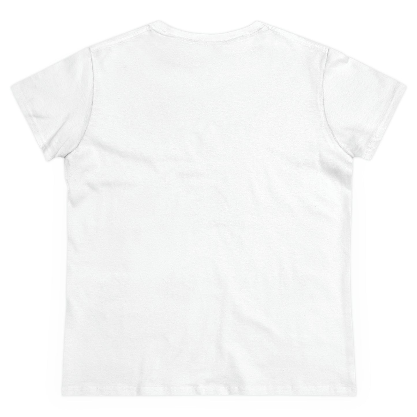 Flat back view of the white shirt