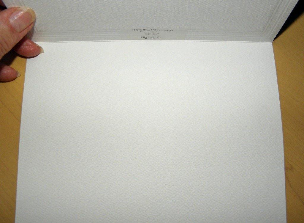Photo of the blank inside of the Card for Holidays:
