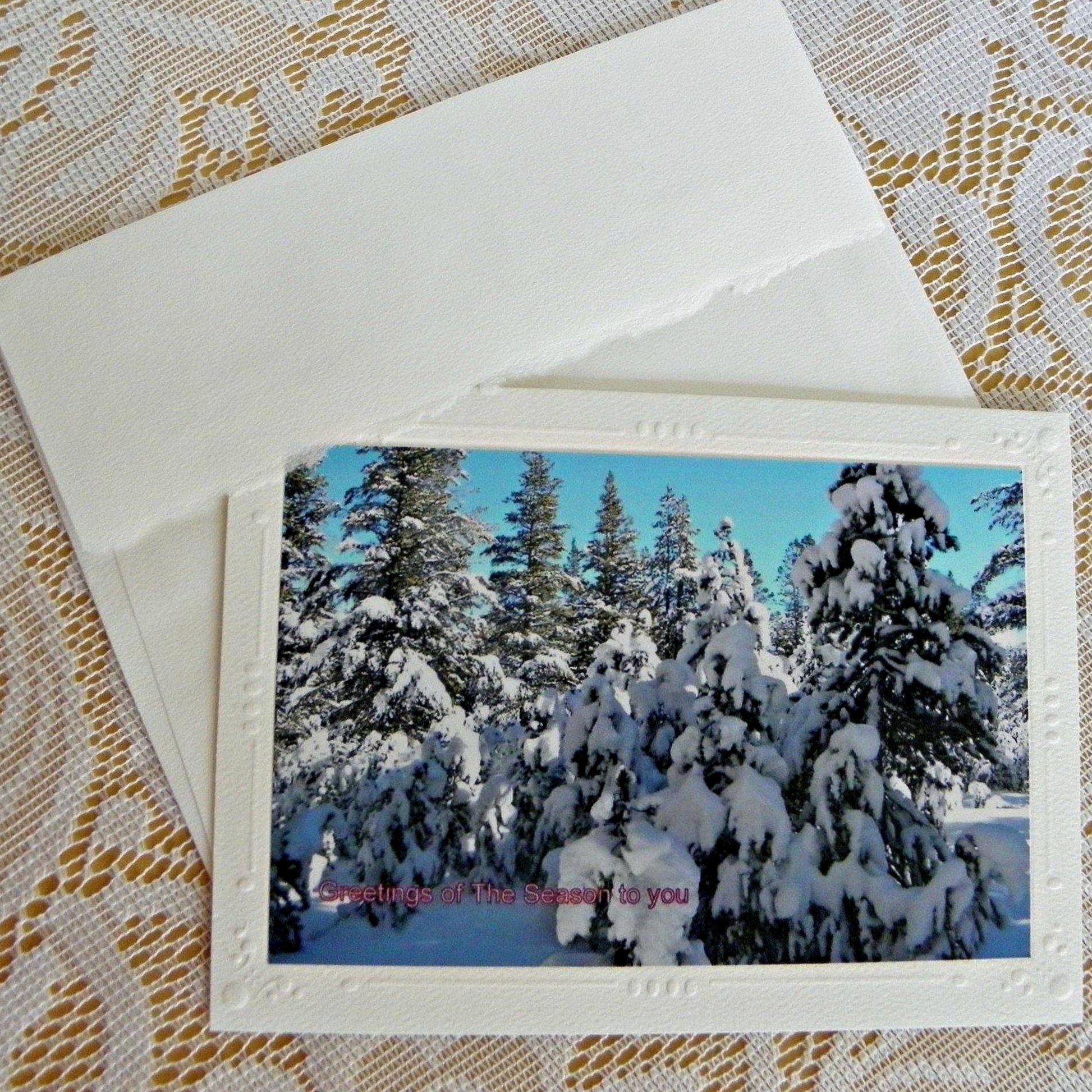 Greetings of The Season to you card and envelope