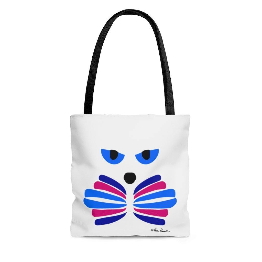 Front and Back of the Cat-Art Tote Bag